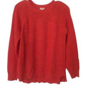 New J.Crew Linen Polyester Orange Sweater M